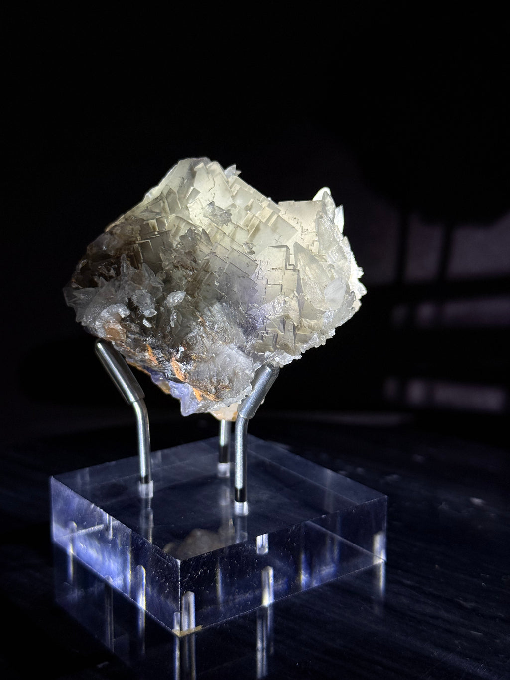 Pakistan Blue Fluorite with Calcite