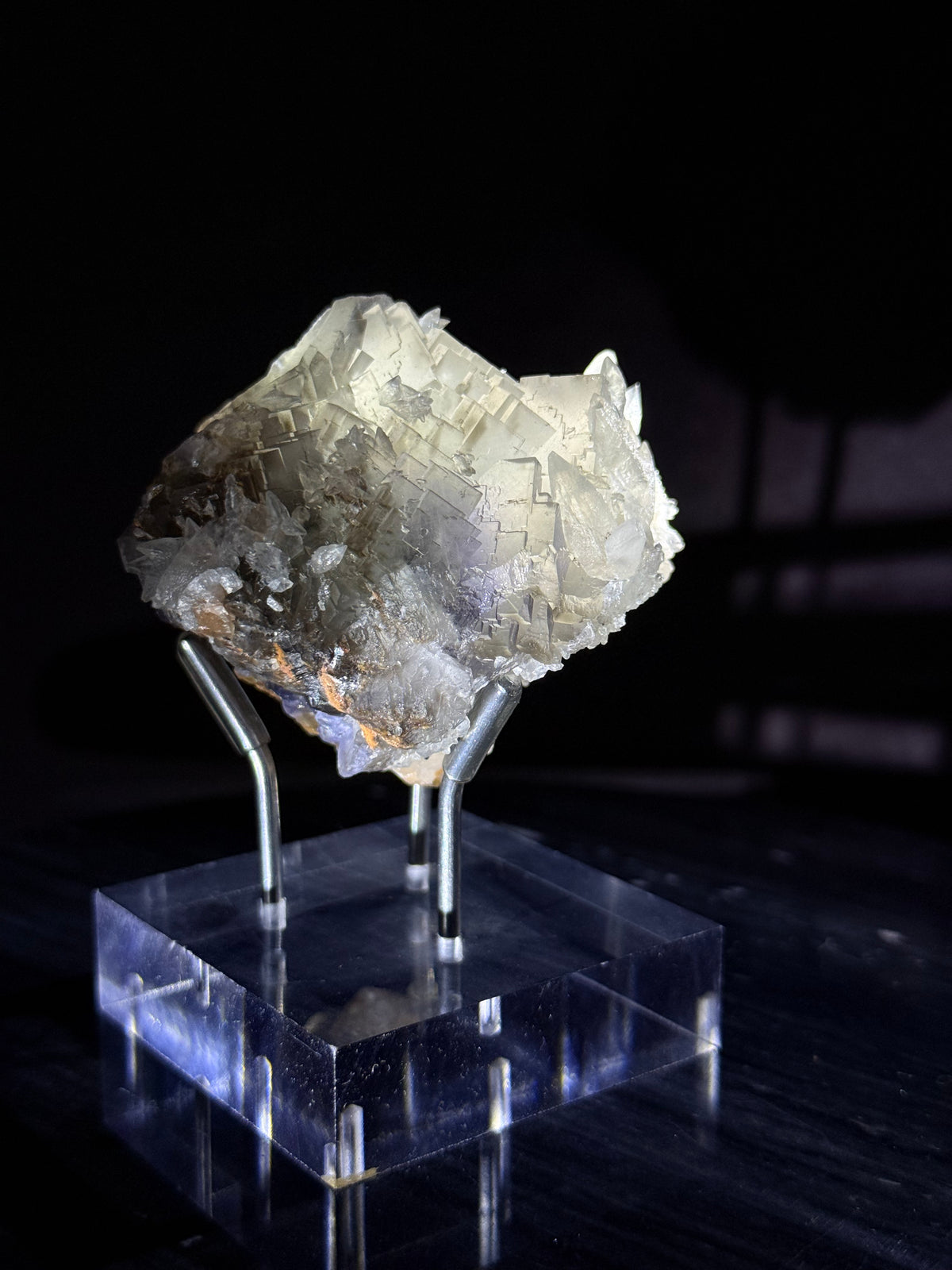 Pakistan Blue Fluorite with Calcite