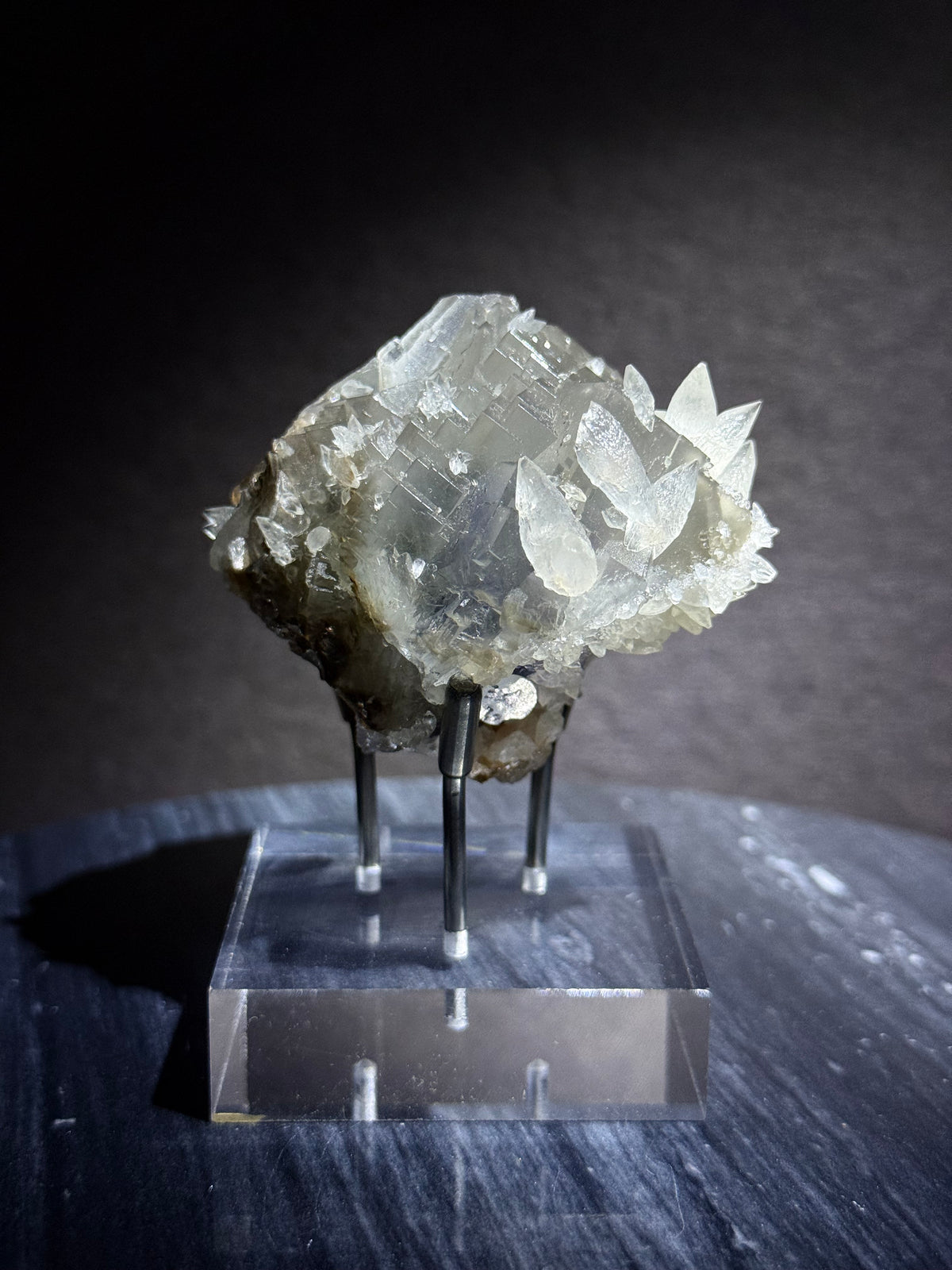 Pakistan Blue Fluorite with Calcite