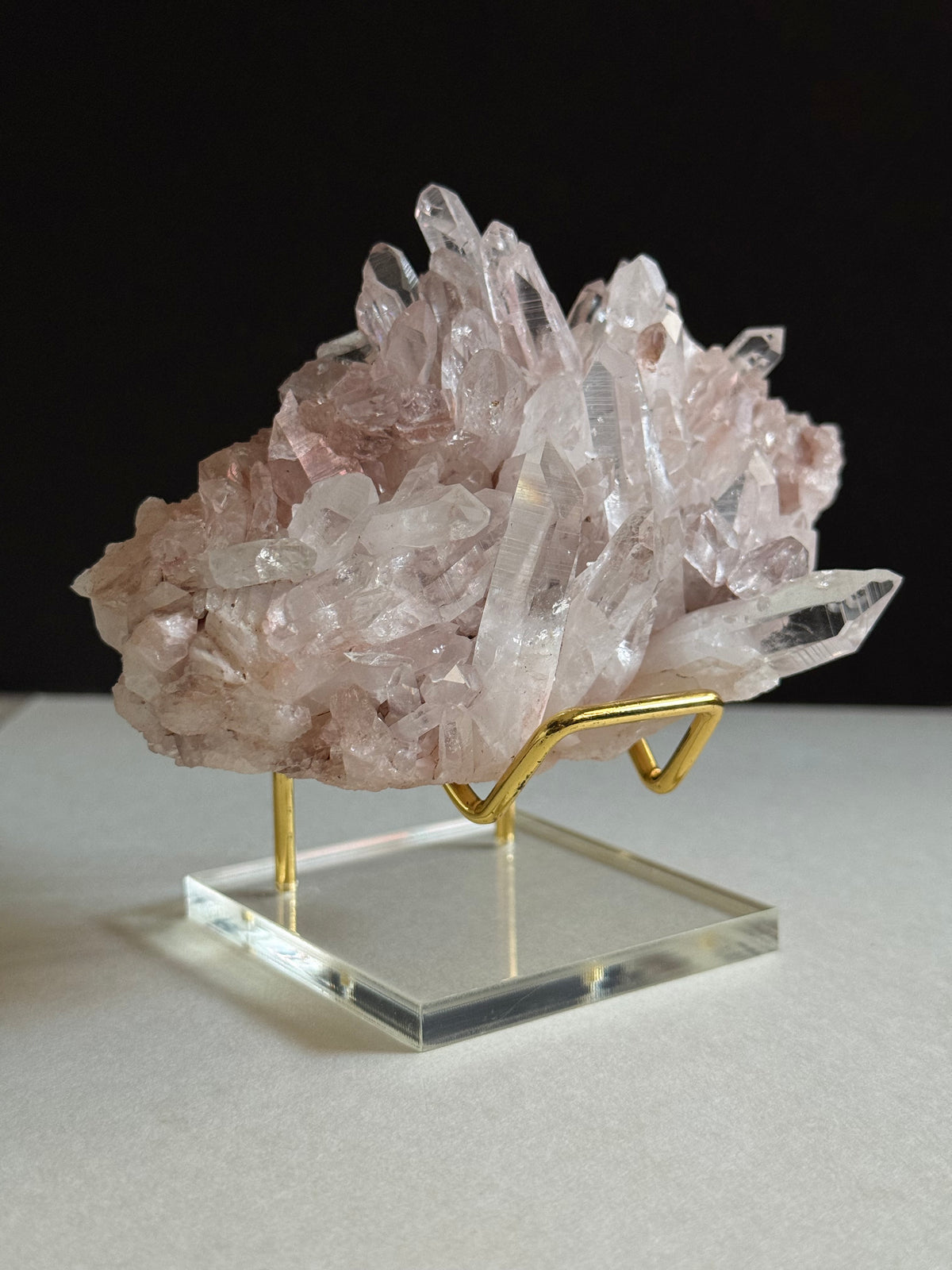 Colombian Pink Lemurian Quartz Cluster