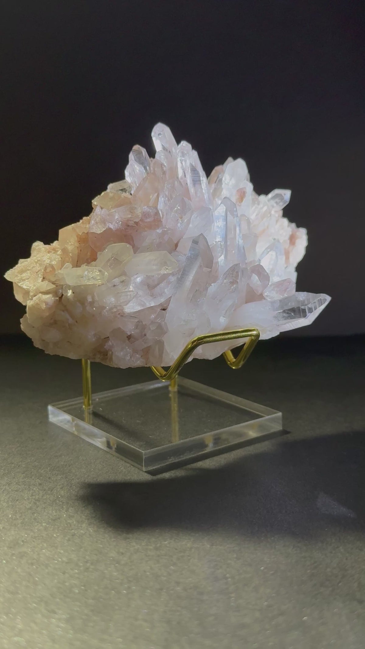 Colombian Pink Lemurian Quartz Cluster